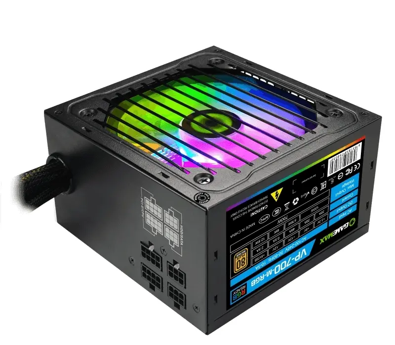 Блок питания для компьютеров Gamemax VP-700-RGB-M, 700Вт, ATX, Полумодульный - photo