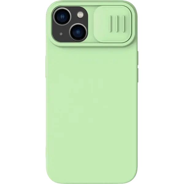 Чехол Nillkin iPhone 15, CamShield Silky Silicone, Mint Green - photo