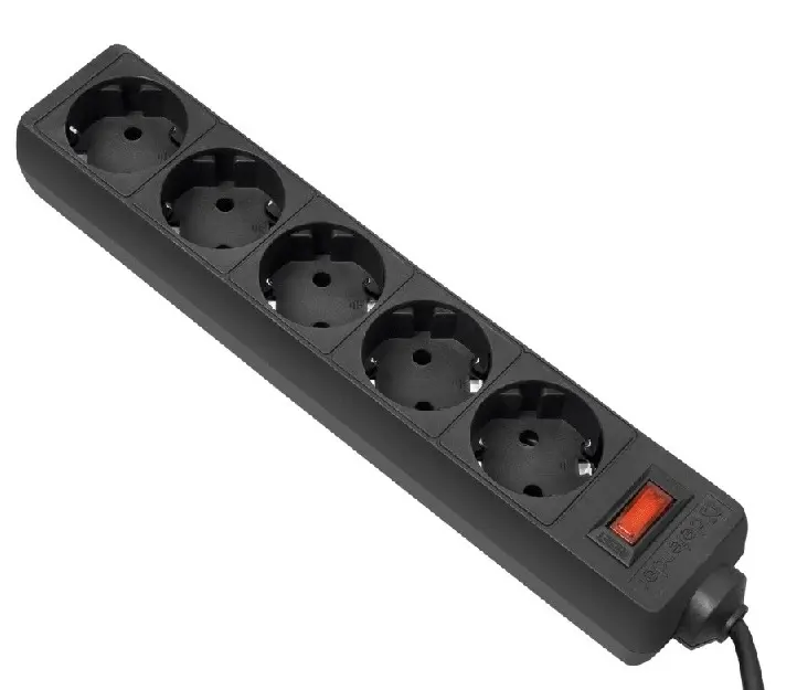 Surge Protector     for UPS,  1,8m, 5 Sockets, Ultra Power, black, UP3-B-1.8UPS - photo