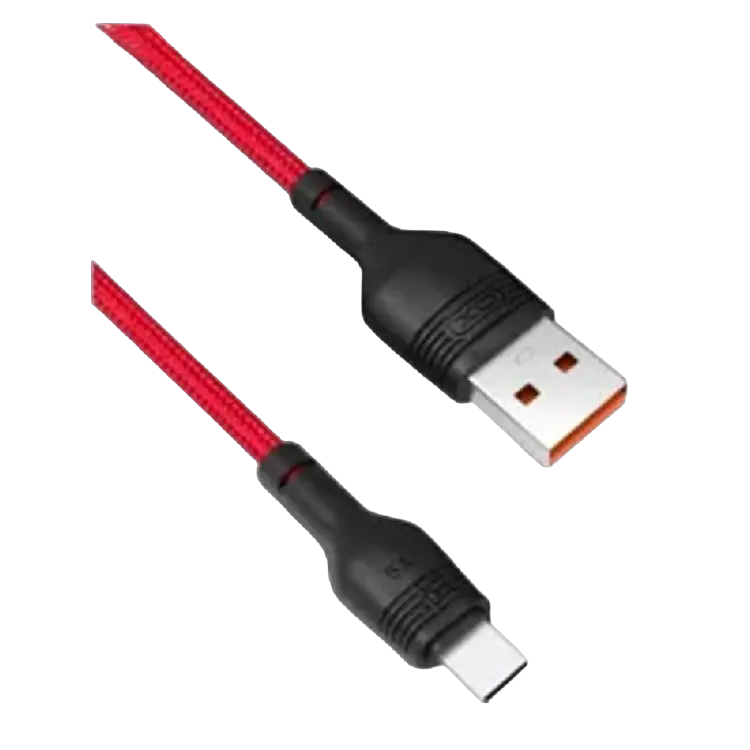 Cablu încărcare și sincronizare XO NB55, USB Type-A/USB Type-C, 1m, Roșu - photo