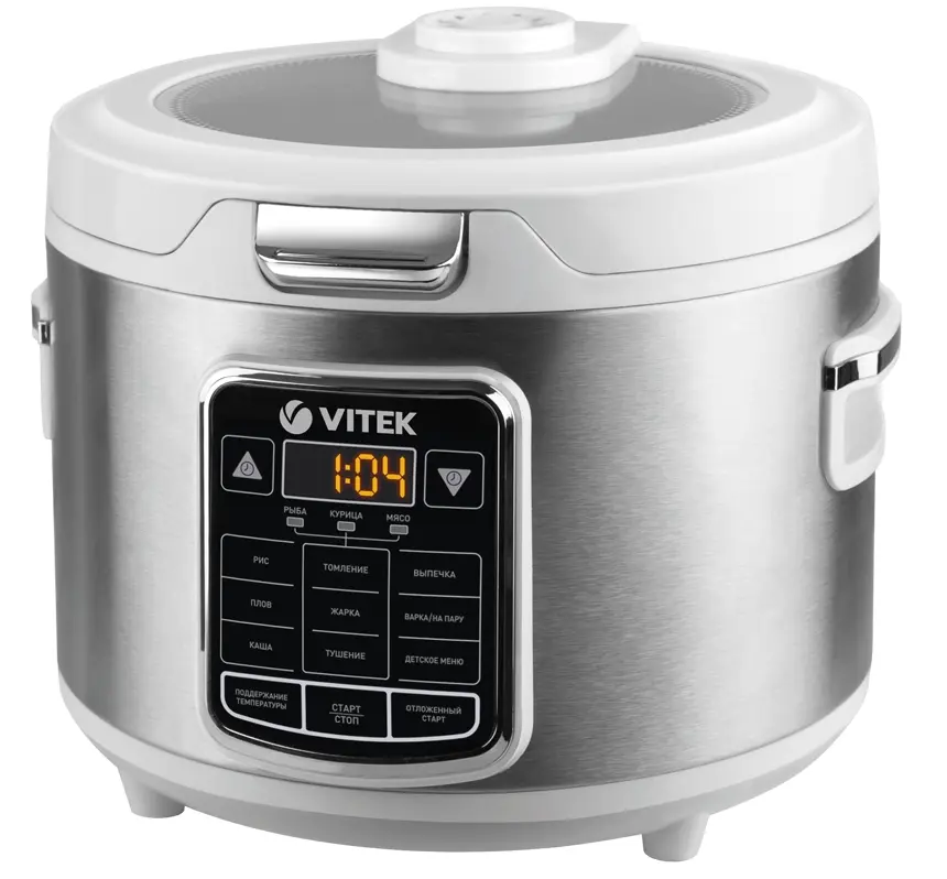 Aparat de gătit multifuncțional VITEK VT-4281, Oțel Inoxidabil / Alb - photo