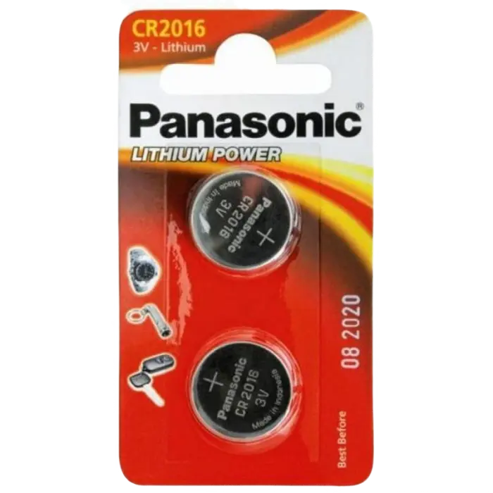 Baterii rotunde Panasonic CR-2016EL, CR2016, 2buc. - photo