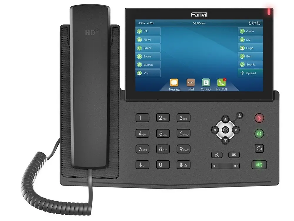 Fanvil X7 Black, Enterprise IP phone, Touch Screen, 7" Color Display - photo