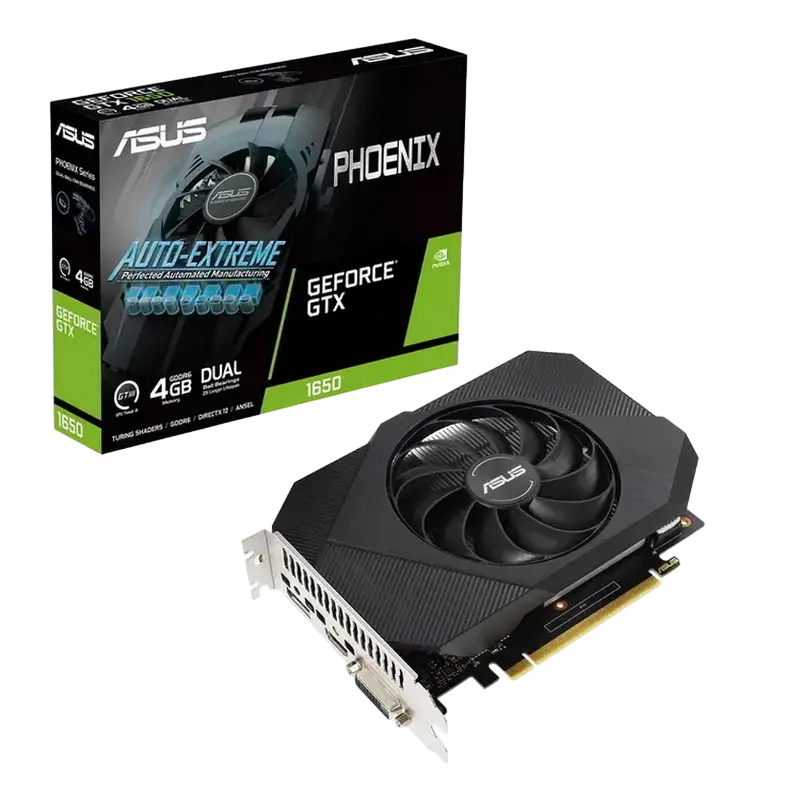 Видеокарта ASUS PH-GTX1650-O4GD6-P-V2,  4ГБ GDDR6 128бит - photo