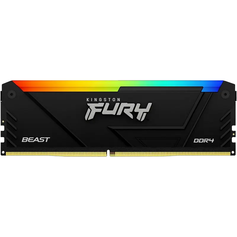 Memorie RAM Kingston FURY Beast RGB, DDR4 SDRAM, 3200 MHz, 16GB, KF432C16BB12A/16 - photo