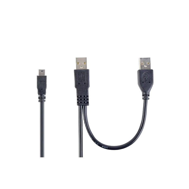 Cablu de încărcare și date Cablexpert CCP-USB22-AM5P-3, 2 х USB 2.0/Mini-USB, 0,9 m, Negru - photo