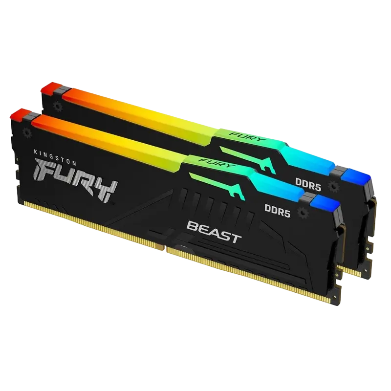 Оперативная память Kingston FURY Beast RGB, DDR5 SDRAM, 5600 МГц, 32 Гб, KF556C36BBEAK2-32 - photo