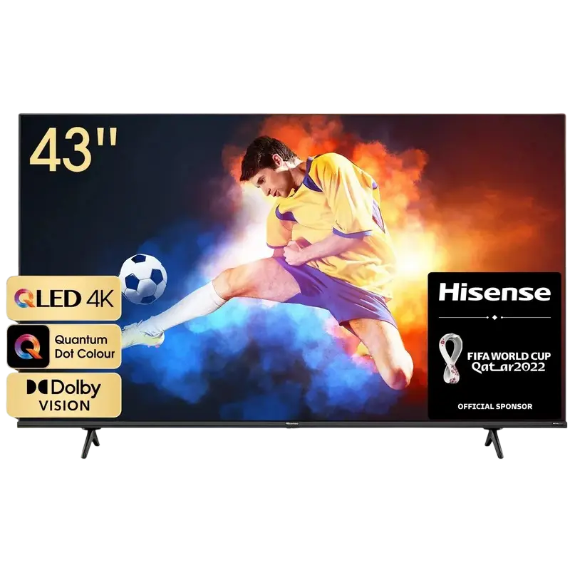 43" LED SMART Телевизор Hisense 43E7HQ, 3840x2160 4K UHD, VIDAA U5.0, Чёрный - photo