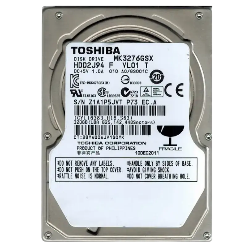 Жесткий диск Toshiba MK3276GSX, 2.5"/9.5mm, 320 ГБ <MK3276GSX> - photo