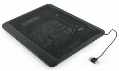 Notebook Cooling Pad Gembird NBS-1F15-04, up to 15.6'', 1x120mm, USB Passthrough, LED light - photo