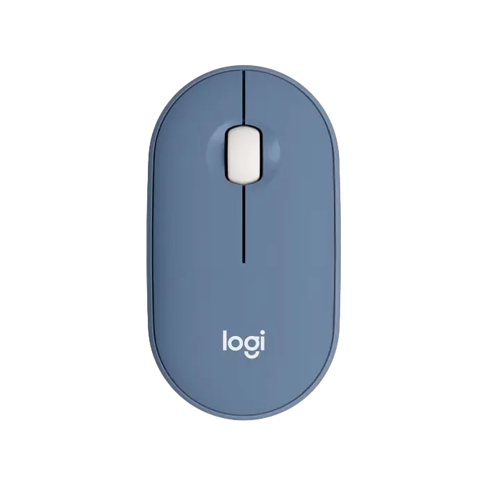 Mouse Wireless Logitech M350, Blueberry - photo