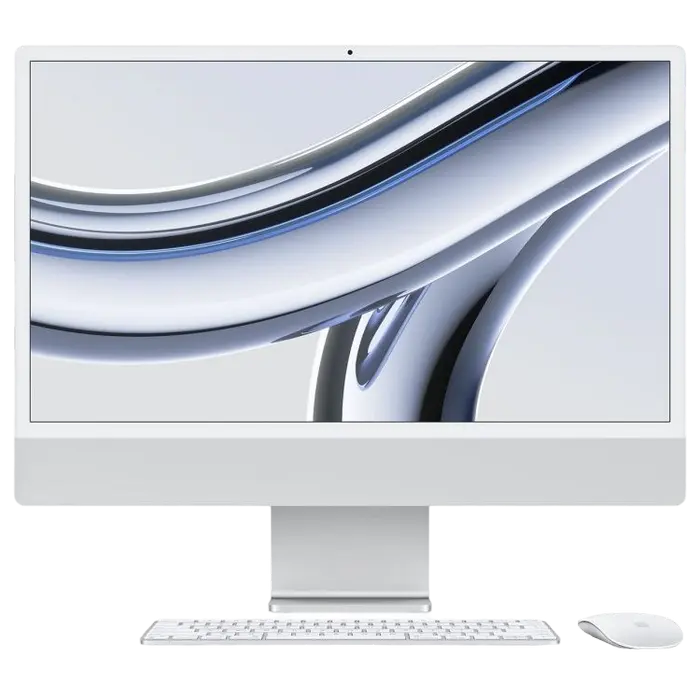 Моноблок Apple iMac A2873, 24", M3 with 8-core CPU and 10-core GPU, 16Гб/1024Гб, macOS Sonoma, Серебристый - photo
