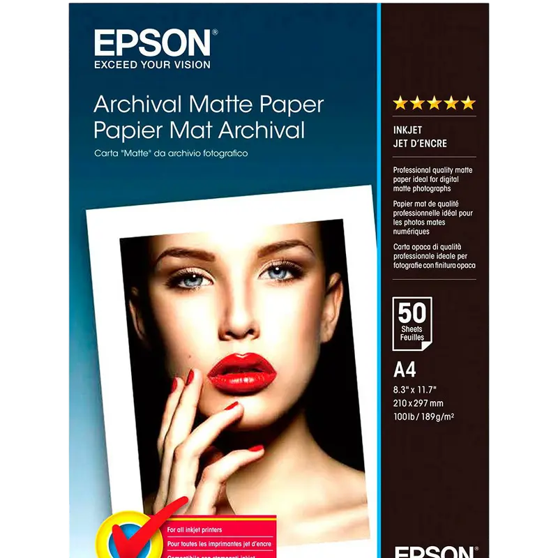 Hârtie fotografică Epson Archival Matte Paper, A4 - photo