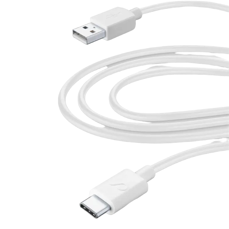 Cablu încărcare și sincronizare Cellularline Power Cable, USB Type-A/USB Type-C, 3m, Alb - photo