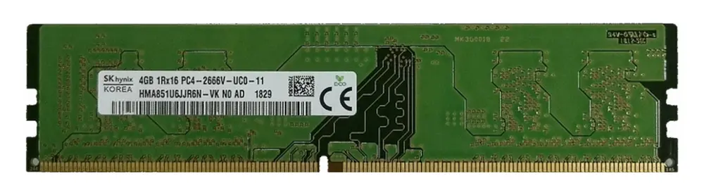 Оперативная память Hynix HMA851U6JJR6N-VKN0, DDR4 SDRAM, 2666 МГц, 4Гб, Hynix 4GB DDR4 2666 - photo