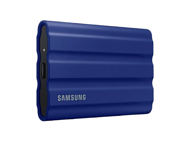 Внешний портативный SSD накопитель Samsung T7 Shield, 1 ТБ, Синий (MU-PE1T0R/EU) - photo