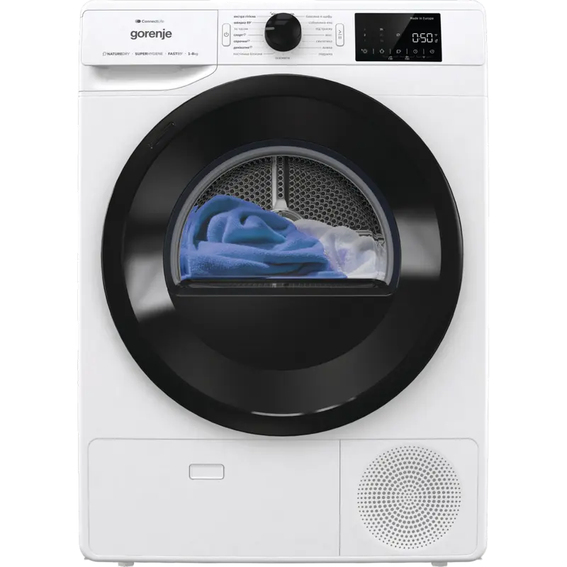 Сушильная машина Gorenje DPNE83GNLWIFI/UA, 8кг, Белый - photo