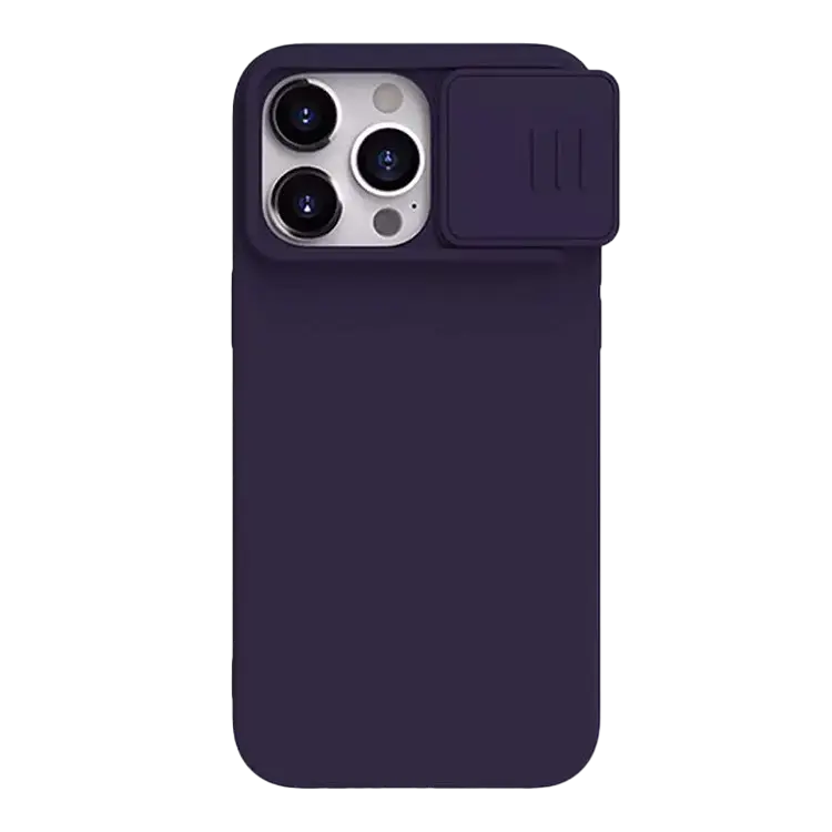 Husă Nillkin iPhone 15 Pro Max, CamShield Silky Silicone, Dark Purple - photo