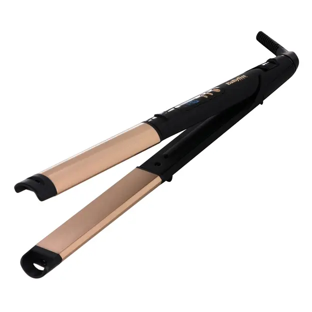 Placă de îndreptat părul Babyliss 2-in-1 Straight or Curl Gold Ceramic 28mm | ST440E, Negru - photo