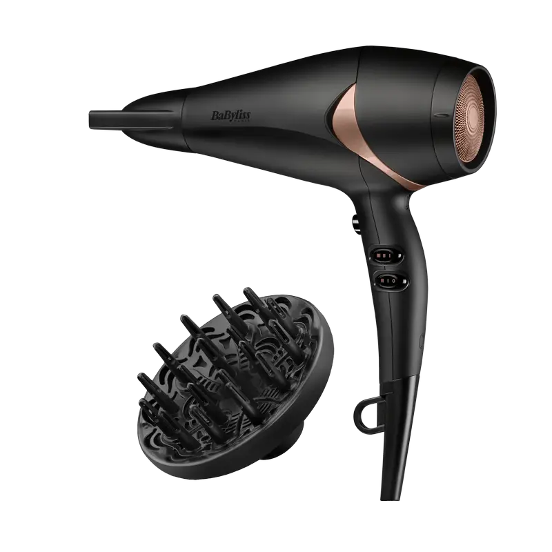 Фен BaByliss Bronze Shimmer D566E, 2200 Вт, Чёрный - photo