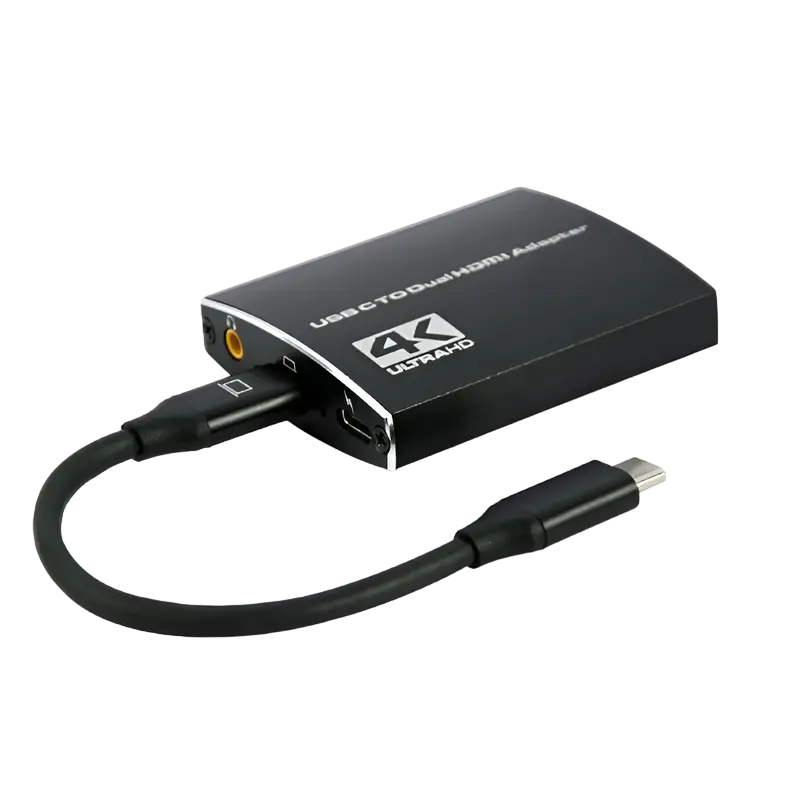 Видеокабель Cablexpert A-CM-HDMIF2-01, USB 3.1 Type-C (F) - 2 x HDMI (F), 0.15 м, Чёрный - photo