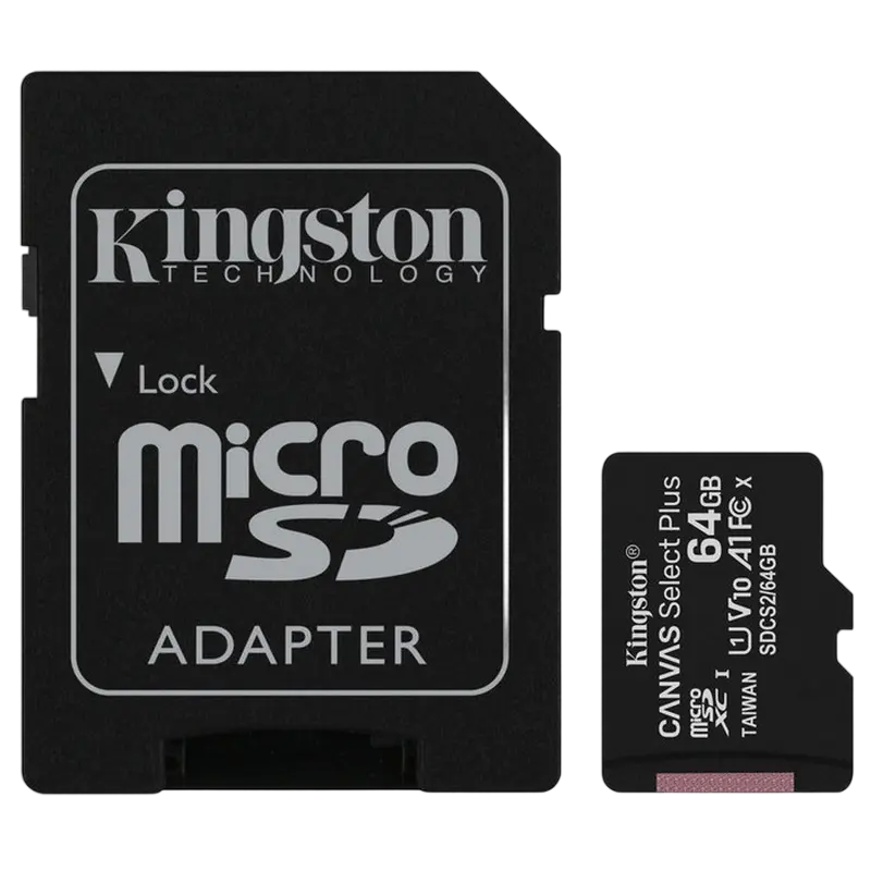 Карта памяти Kingston Canvas Select+, 64Гб (SDCS2/64GB) - photo
