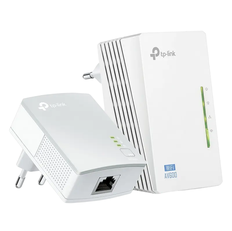 Wi-Fi + Powerline адаптер TP-LINK TL-WPA4220 KIT, AV600, 600 Mбит/c, Белый - photo