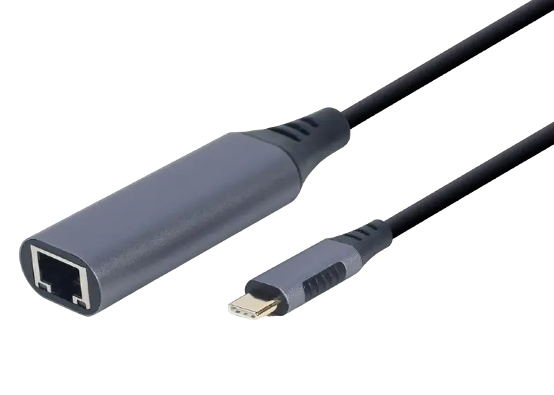 Адаптер USB Cablexpert A-USB3C-LAN-01, USB Type-C (M) - , 0,15м, Серый - photo