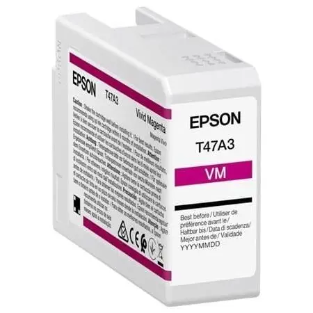 Ink Cartridge Epson T47A3 UltraChrome PRO 10 INK, for SC-P900, Viv Magenta, C13T47A300 - photo