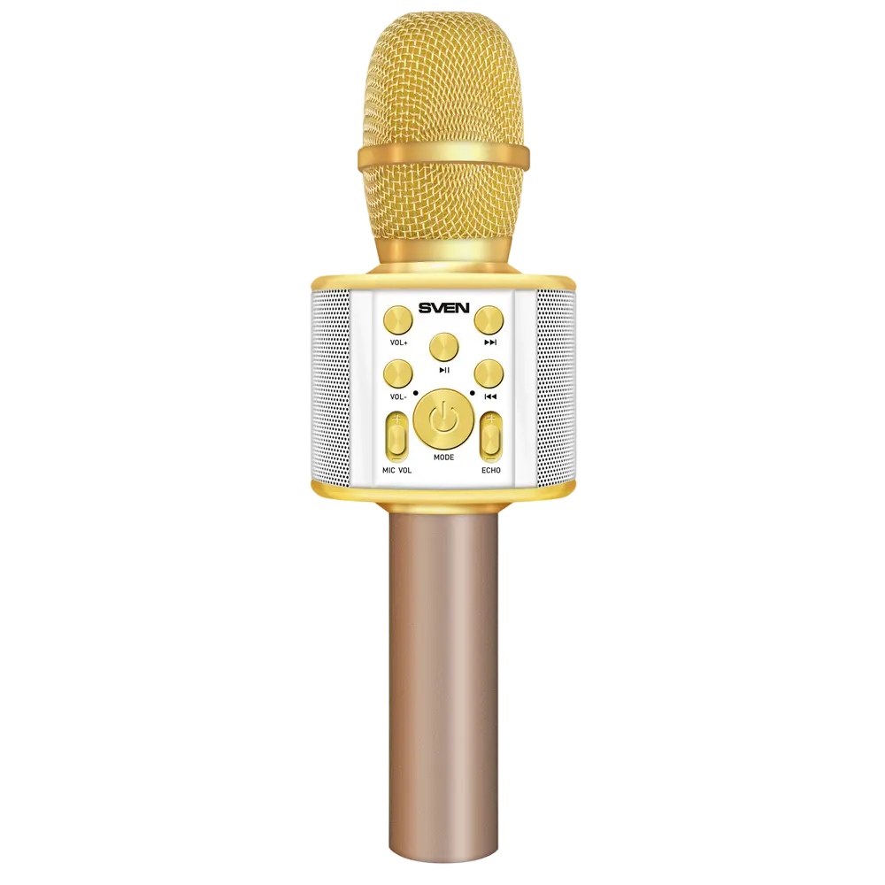 Караоке микрофон SVEN MK-950, Беспроводной, Золотистый - photo