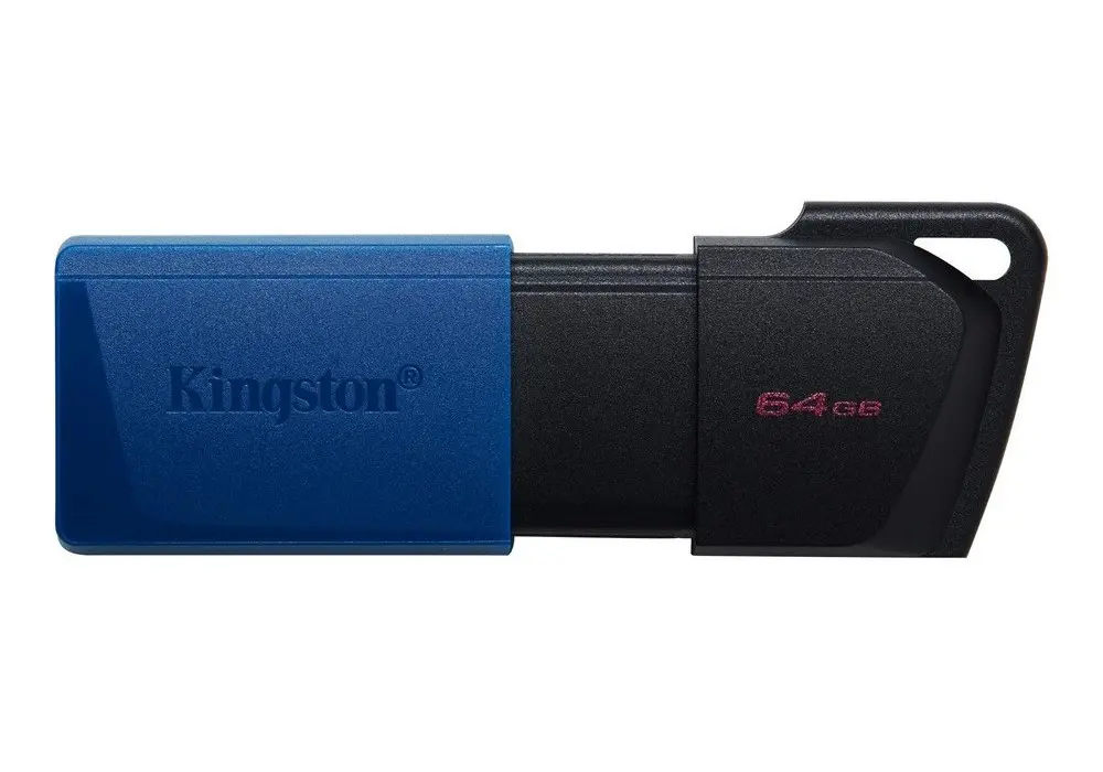  64GB USB3.2 Flash Drive Kingston DataTraveler Exodia M (DTXM/64GB), Black-Blue, Plastic, Slider Cap - photo