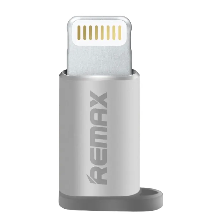 Адаптер USB Remax RA-USB2, Micro-USB/Lightning, Серебристый - photo