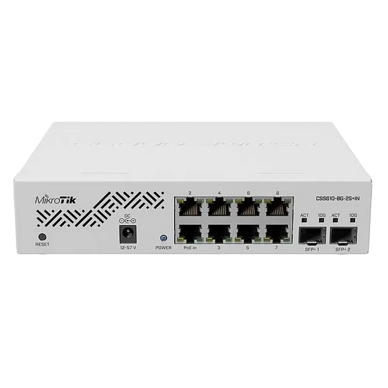 Comutator MikroTik CSS610-8G-2S+IN, Alb - photo