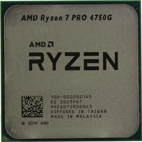 Процессор AMD Ryzen 7 PRO 4750G, Radeon Graphics, 8 GPU cores, без кулера | Tray - photo