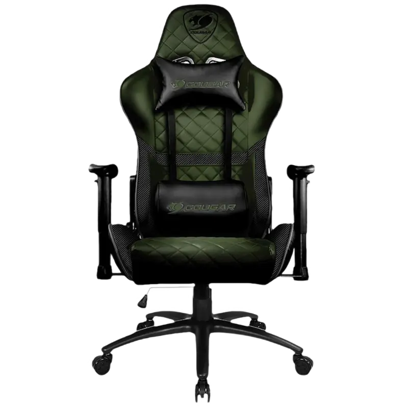 Игровое кресло Cougar Armor One, ПВХ Кожа, Чёрный/Зеленый - photo