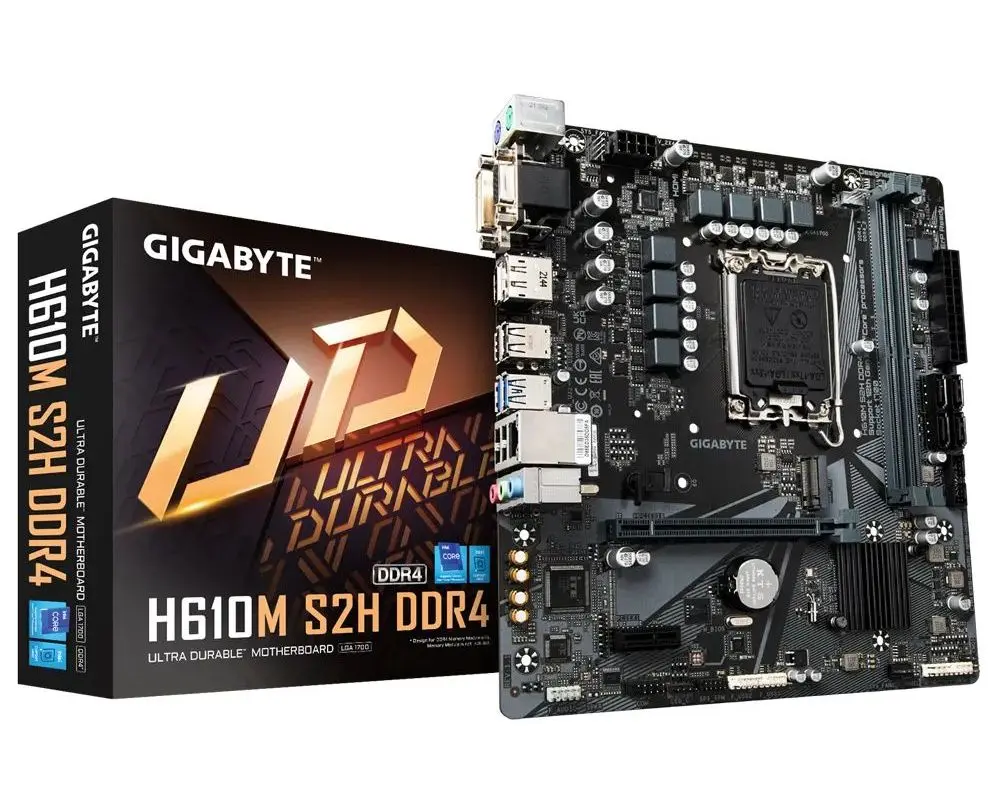 Placă de bază Gigabyte H610M S2H DDR4, LGA1700, Intel H610, Micro-ATX - photo