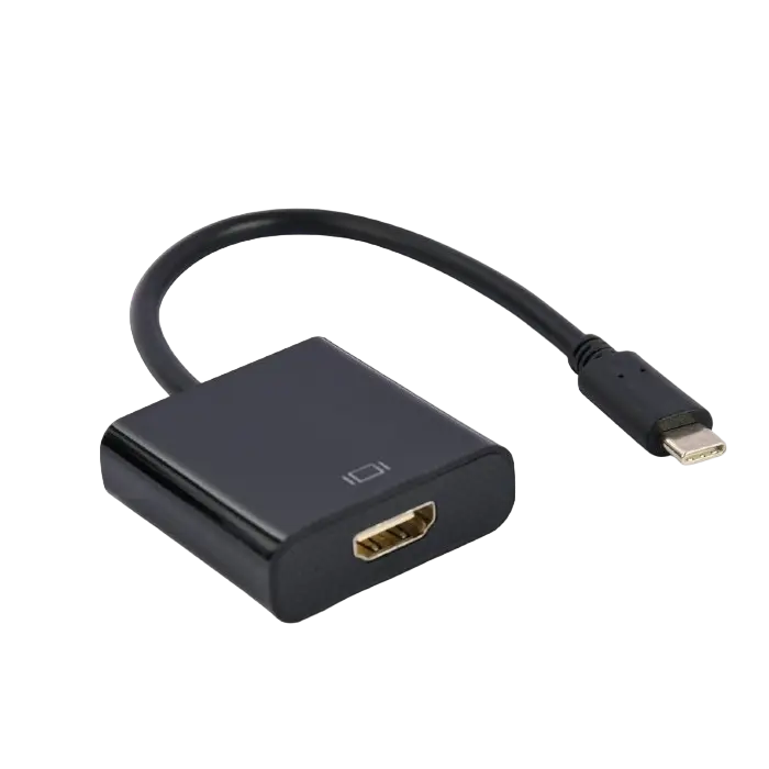 Видеокабель Cablexpert A-CM-HDMIF-03, USB 3.1 Type-C (M) - HDMI (F), 0,15 м, Чёрный - photo