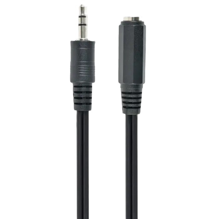 Аудиокабель Cablexpert CCA-423, 3.5mm 3-pin (F) - 3.5mm 3-pin (M), 1,5м, Чёрный - photo