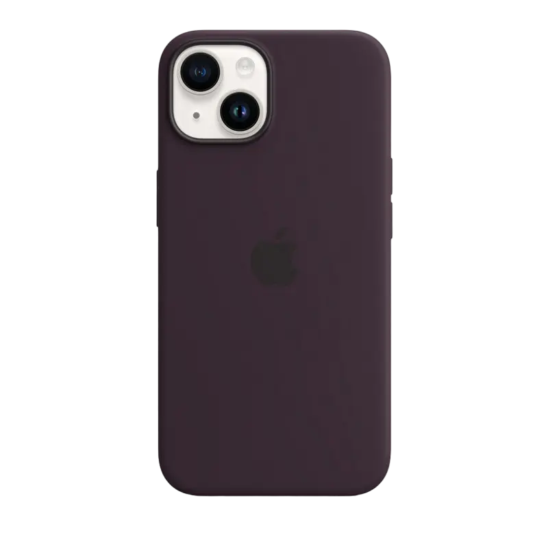 Husă Apple iPhone 14 Silicone Case with MagSafe, Negru-Violet - photo