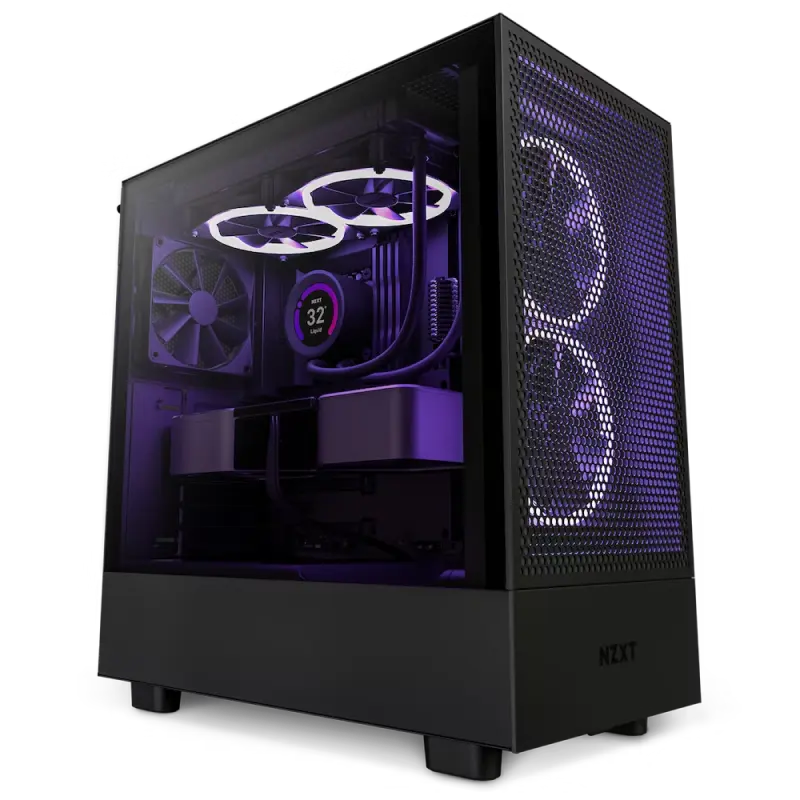 Компьютерный корпус NZXT H5 Flow, Midi-Tower, ATX, Чёрный - photo