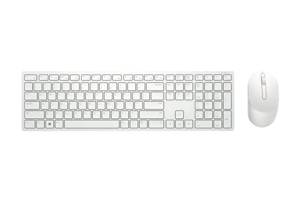 Set Tastatură + Mouse DELL KM5221W, Fără fir, Alb - photo