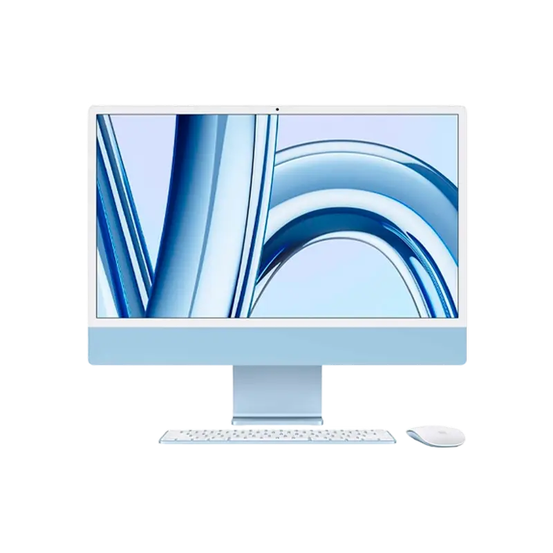 Computer All-in-One Apple iMac A2873, 24", M3 with 8-core CPU and 10-core GPU, 8GB/256GB, macOS Sonoma, Albastru - photo
