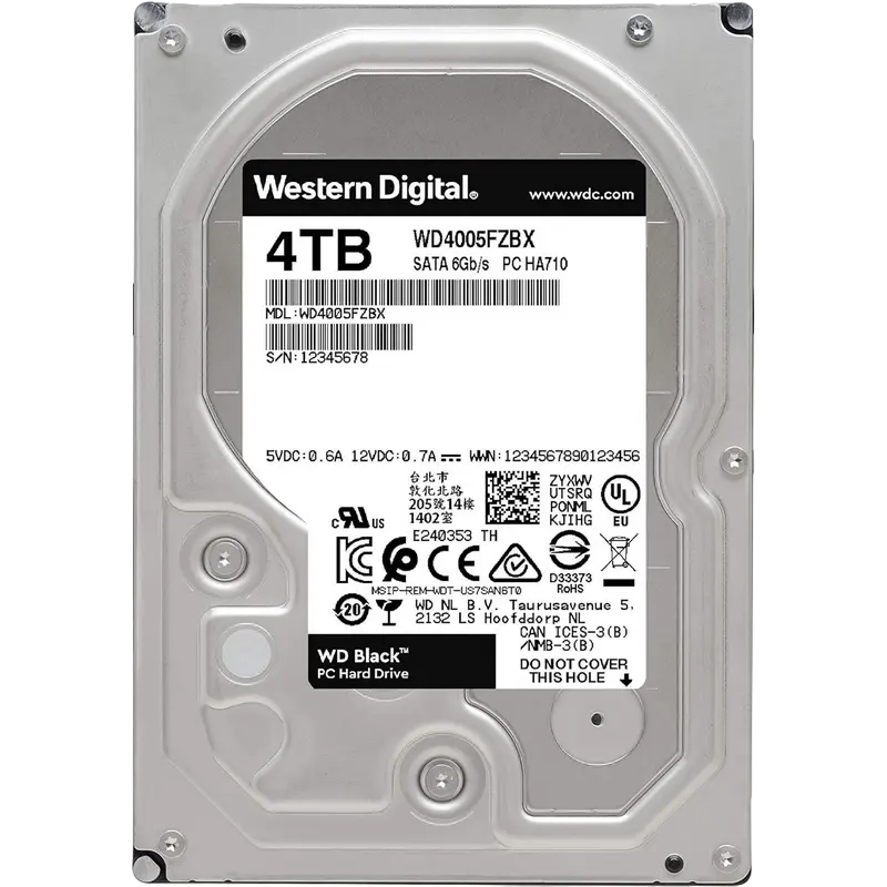 Жесткий диск Western Digital WD Black, 3.5", 4 ТБ <WD4005FZBX> - photo