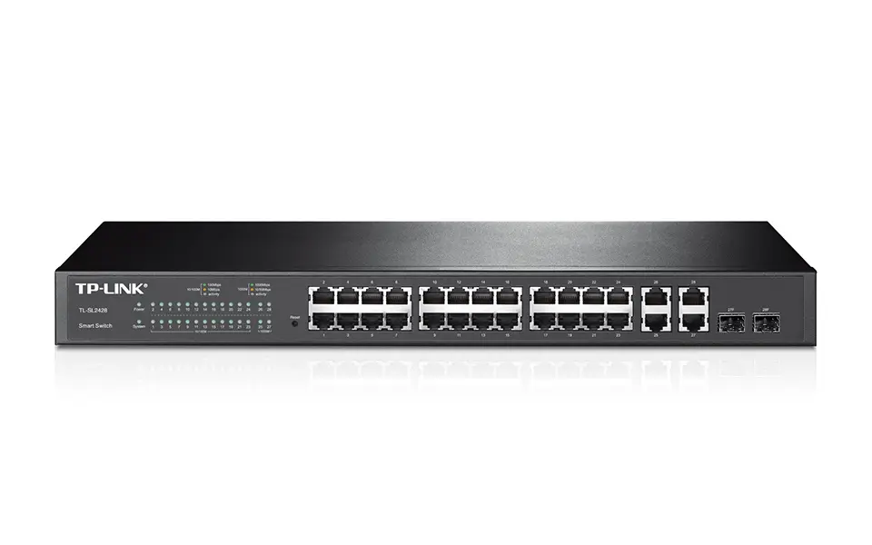 Switch de rețea TP-LINK TL-SL2428, 24x 10/100 Mbps, 4x 10/100/1000 Mbps, 2x SFP - photo