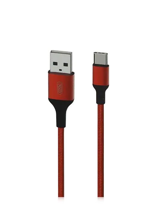 Cablu încărcare și sincronizare XO NB143 Type-C, USB Type-A/Type-C, 2m, Roșu - photo