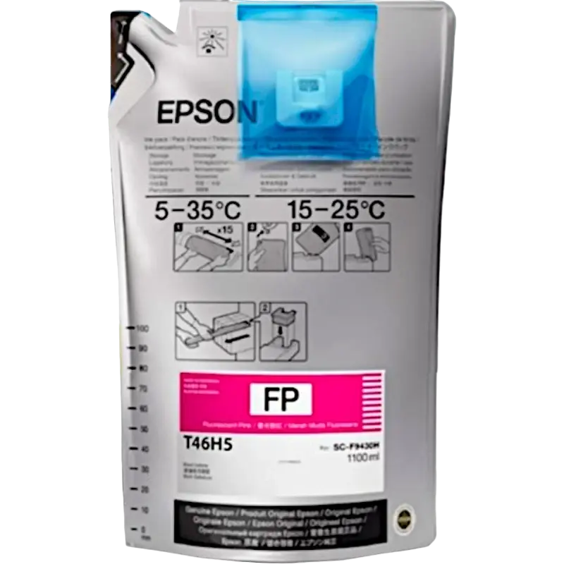 Cartușe de cerneală multipack Epson Ink Supply Unit UltraChrome DS Fluor Pink T46D540, 2000ml, Roz fluorescent - photo