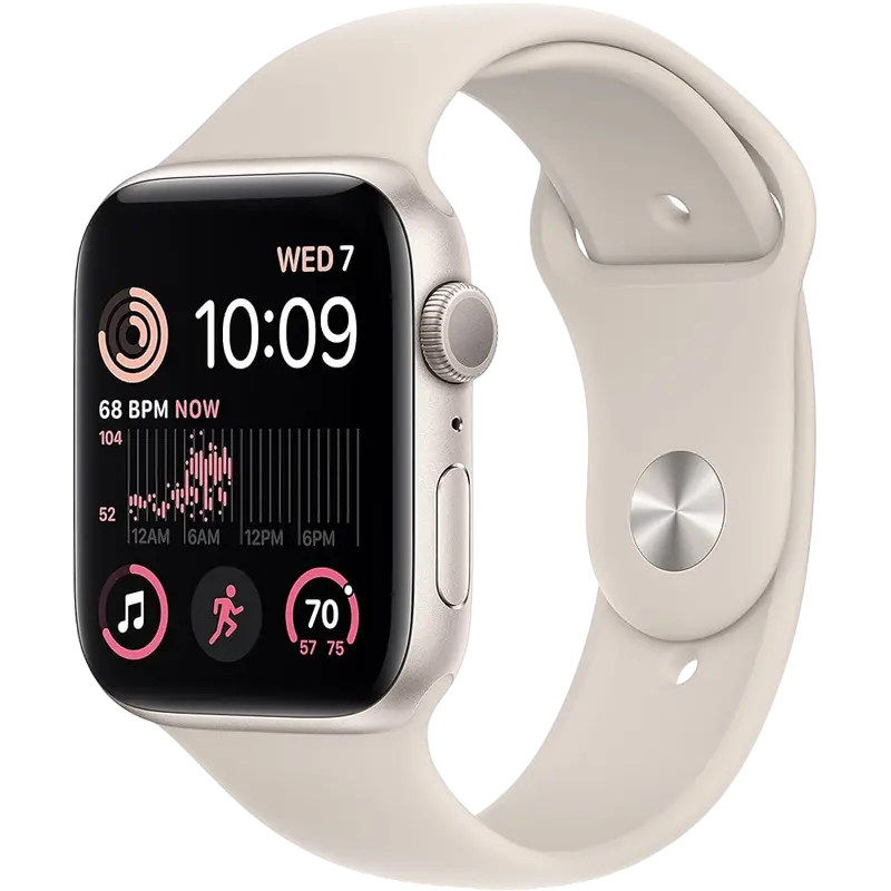 Ceas inteligent Apple Watch SE 2, 44mm, Starlight - photo