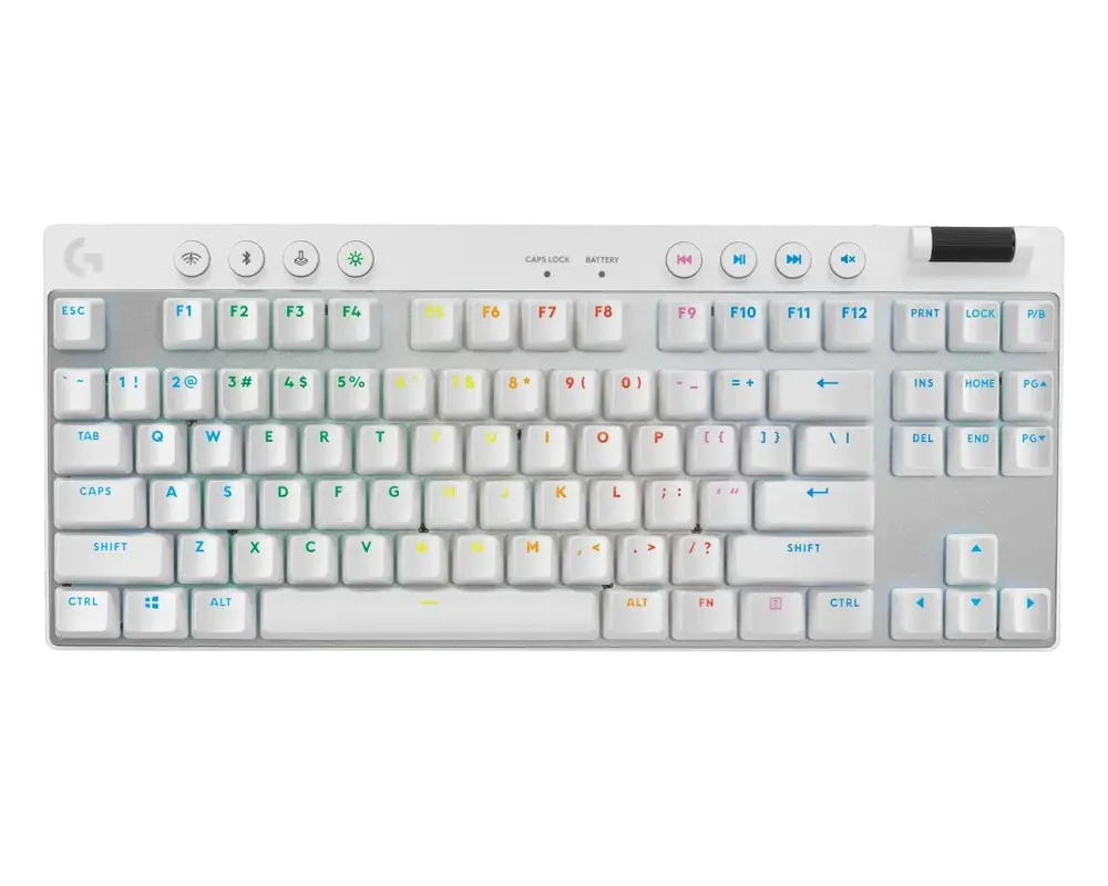 Клавиатура Logitech G Pro X TKL, Проводное / беспроводное, Белый - photo