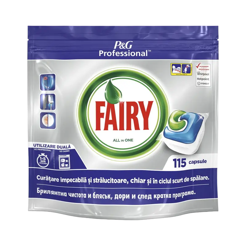 Капсулы All in One Fairy P&G Professional, 115 шт - photo
