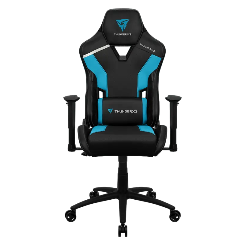 Игровое кресло ThunderX3 TC3, Искусственная кожа, Черный/Синий - photo